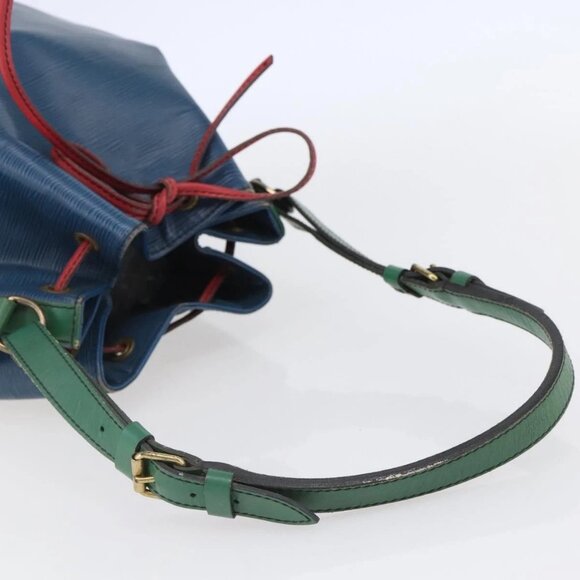 LOUIS VUITTON Epi Tricolor Noe Shoulder Bag Blue Red Green M44082 Auth 143946 - Picture 8 of 16